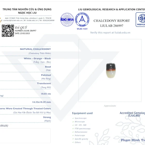 Alternative view of Certified Natural Buddha Dzi Bead with Spinel Stones