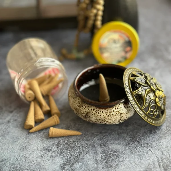 Alternative view of Natural Agarwood Cone Incense