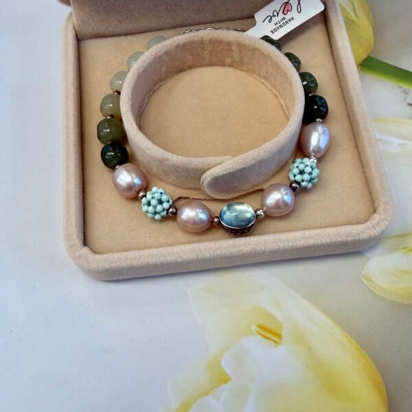 Alternative view of Elegant Pearl Serenity Bracelet
