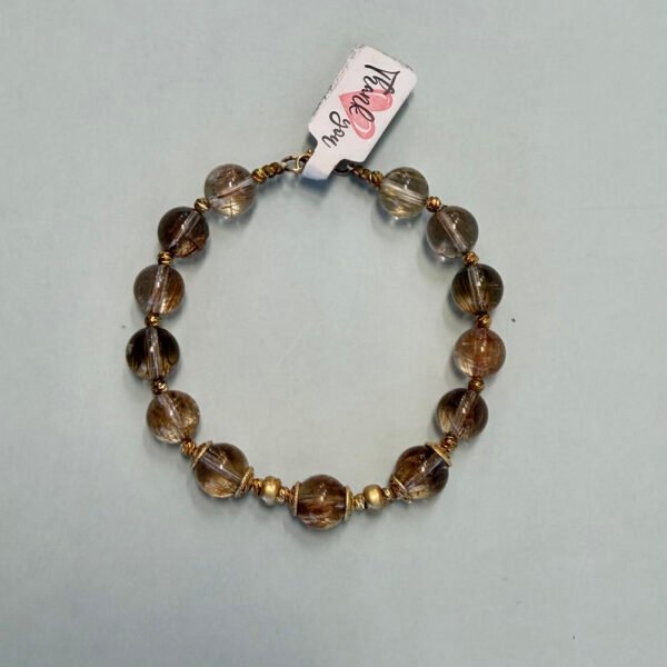 Alternative view of Golden Rutilated Quartz Bracelet