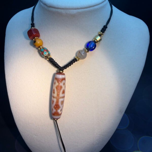 Five God Wealth Dzi Bead