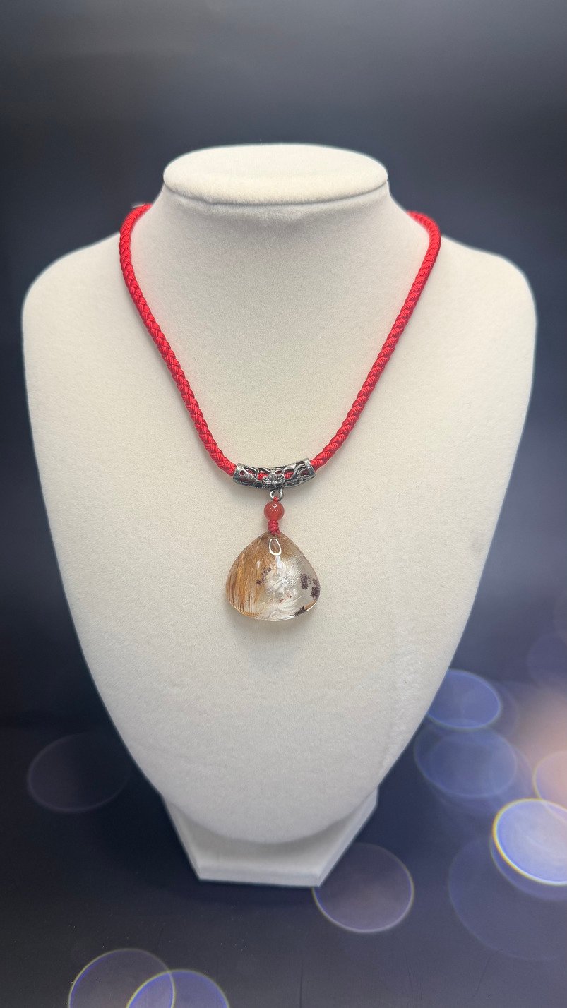 Golden Rutilated Dragon Pendant