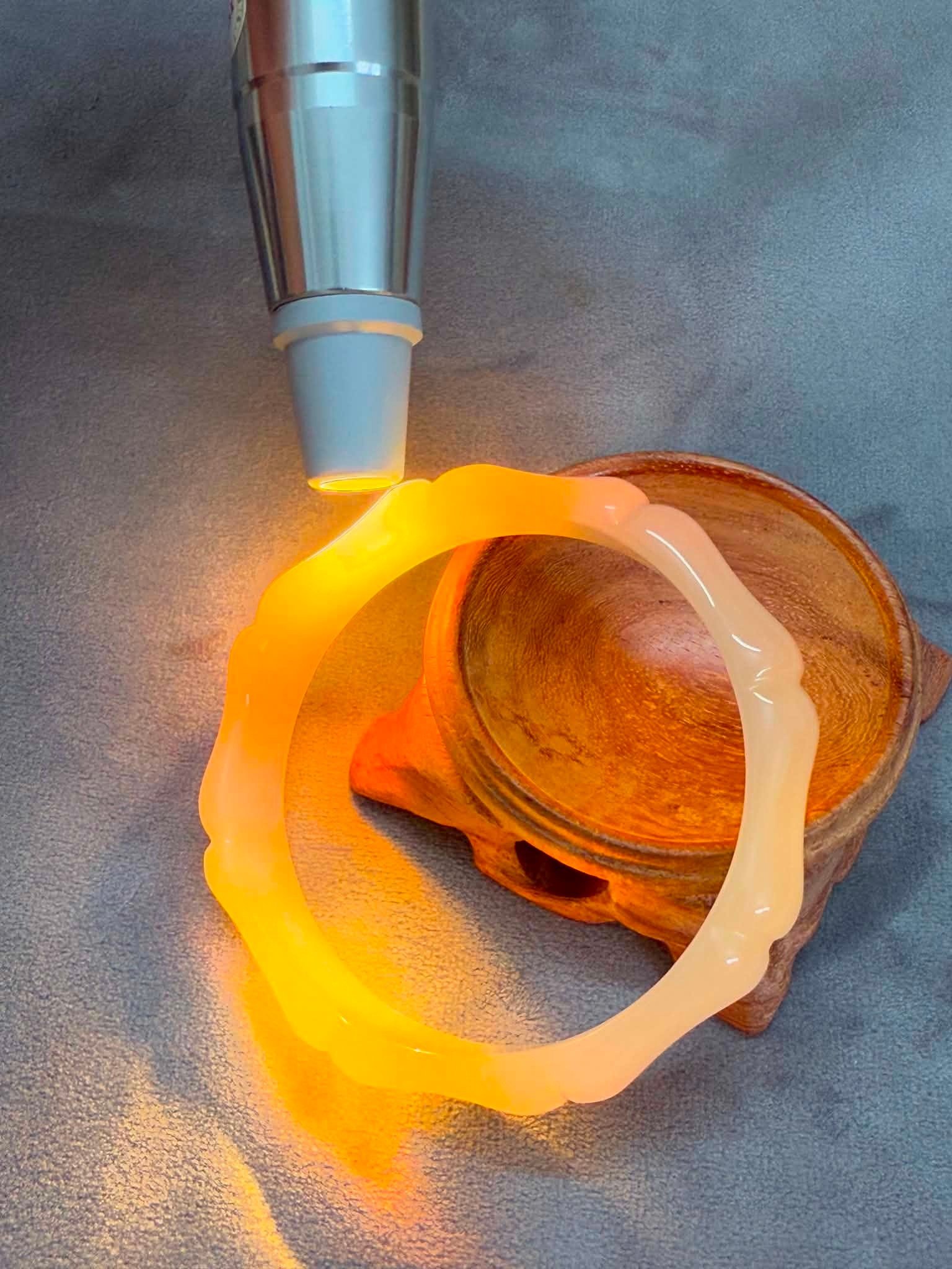 Pure Bamboo Style Chalcedony Bangle - Image 4