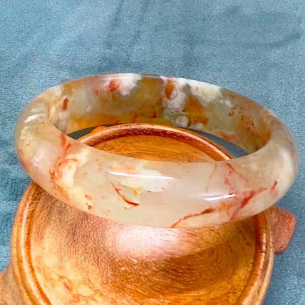 Cherry Blossom Chalcedony Bangle