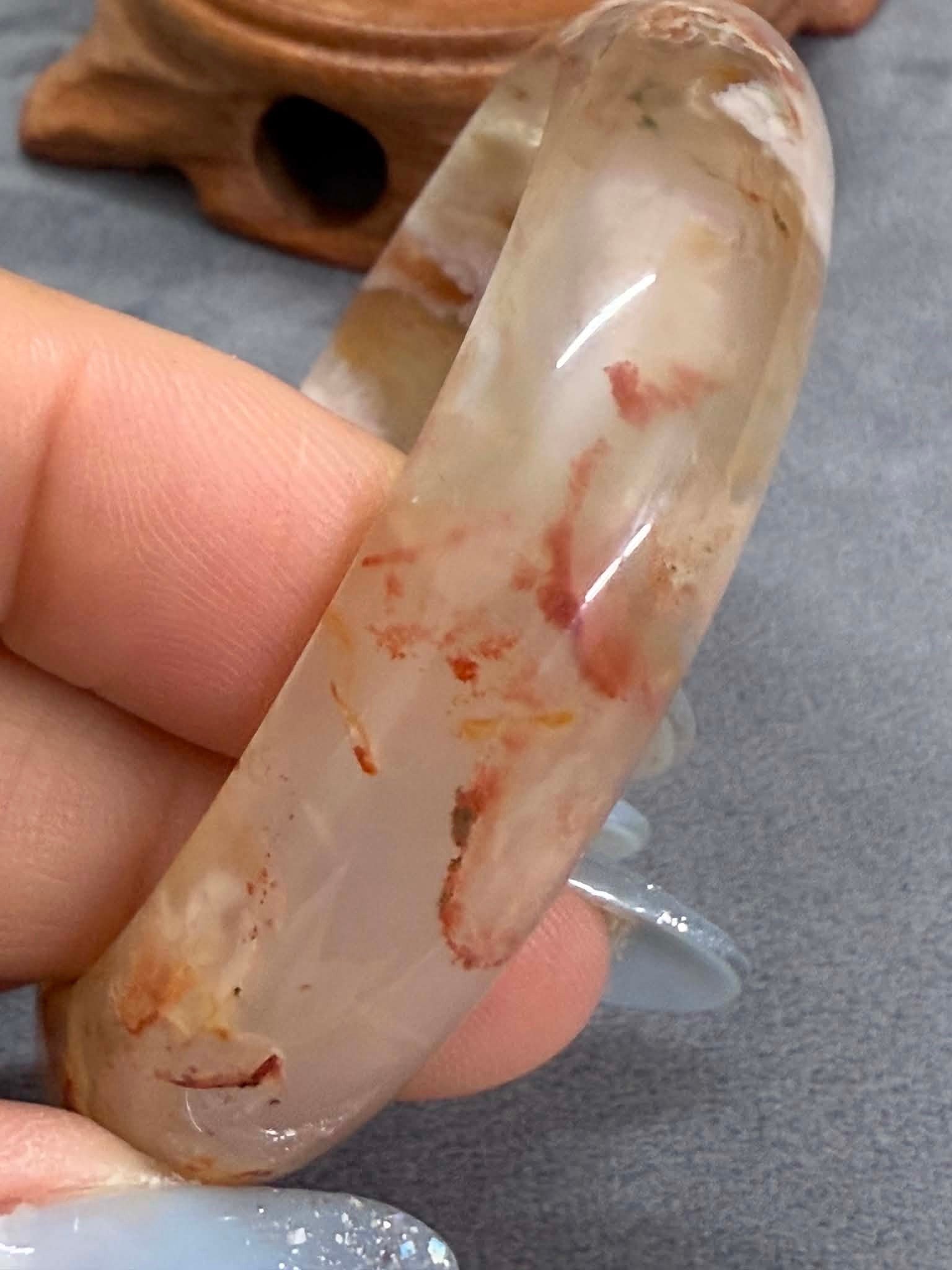 Cherry Blossom Chalcedony Bangle - Image 3